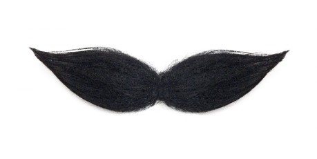 bigotes de poliester en color negro
