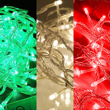 manguera de luz led de color verde, blanco y rojo